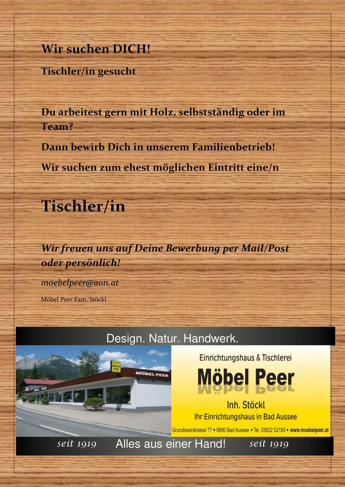 Stellenausschreibung